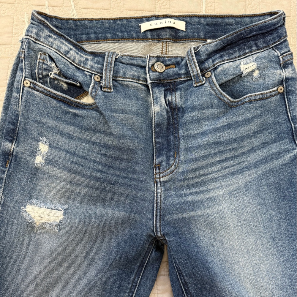 Classic Blue Distressed Women Jeans